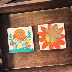 Wood coaster set of 2